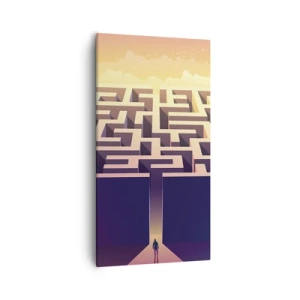 Canvastavla - Bild på duk - Dags för beslut - 55x100 cm