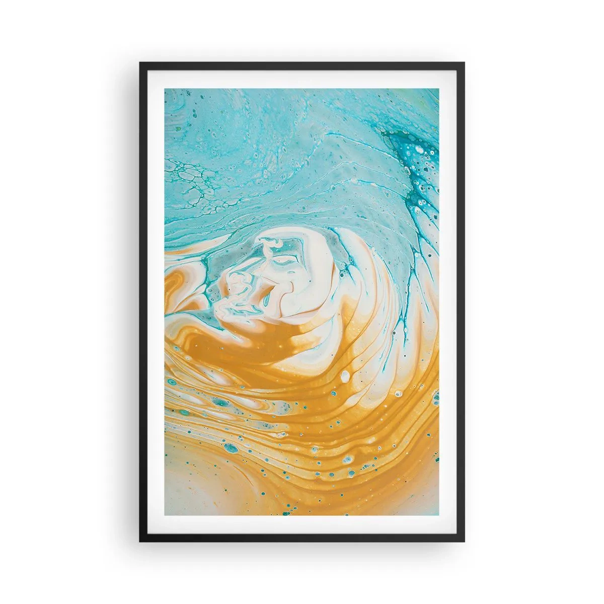 Affisch i svart ram - Pastellfärgad virvel - 61x91 cm