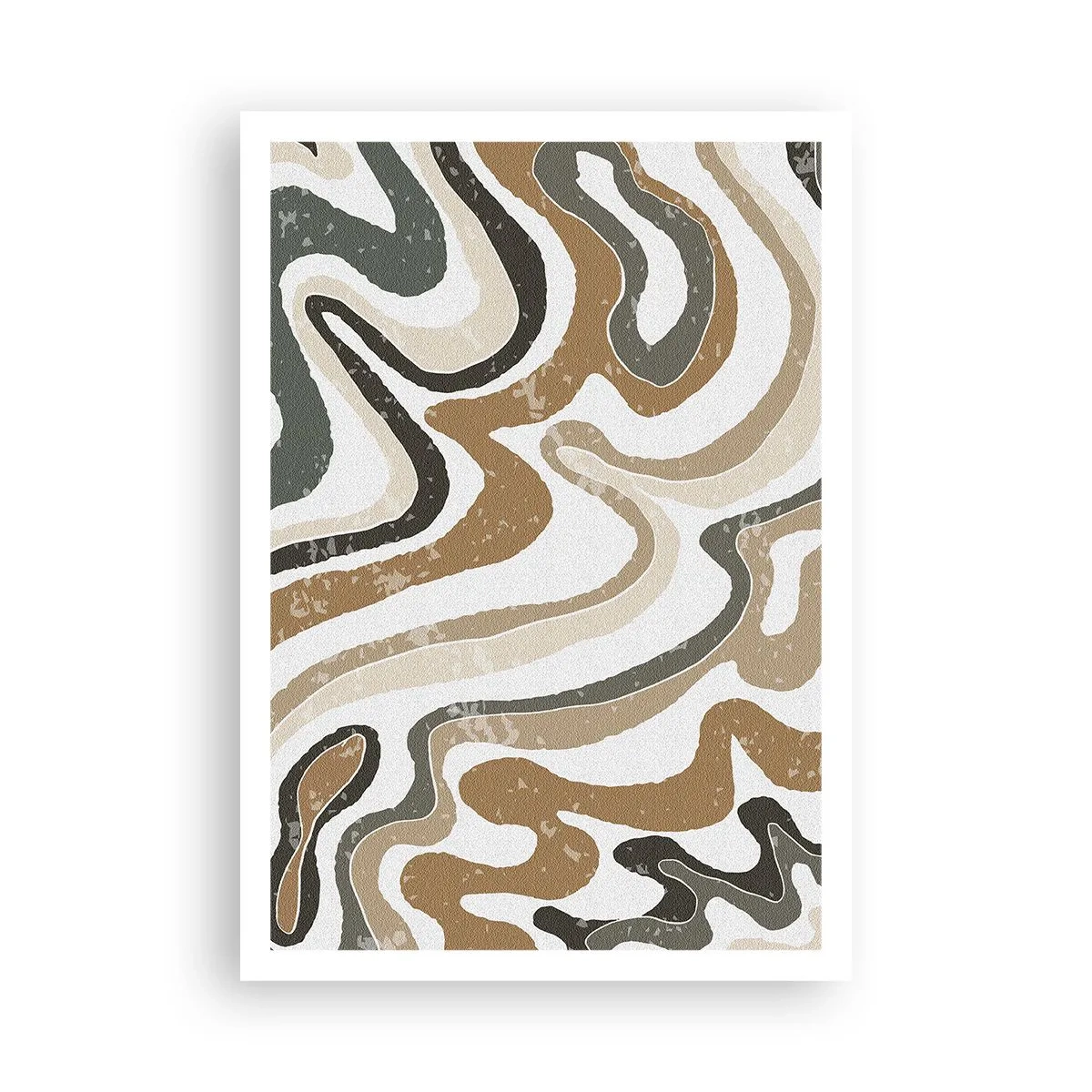 Affisch - Meandrar av jordnära färger - 70x100 cm
