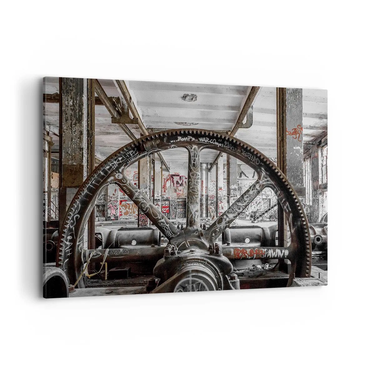 Canvastavla - Bild på duk - Fabrikens hemliga liv - 100x70 cm