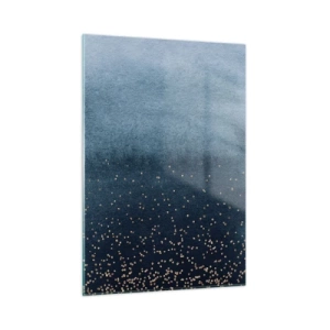 Glastavla - Bild på glas - Komposition – blåa faser - 50x70 cm