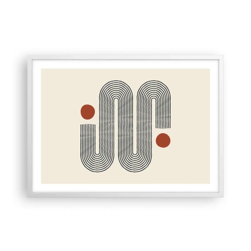 Affisch i vit ram - från början till slutet - 70x50 cm