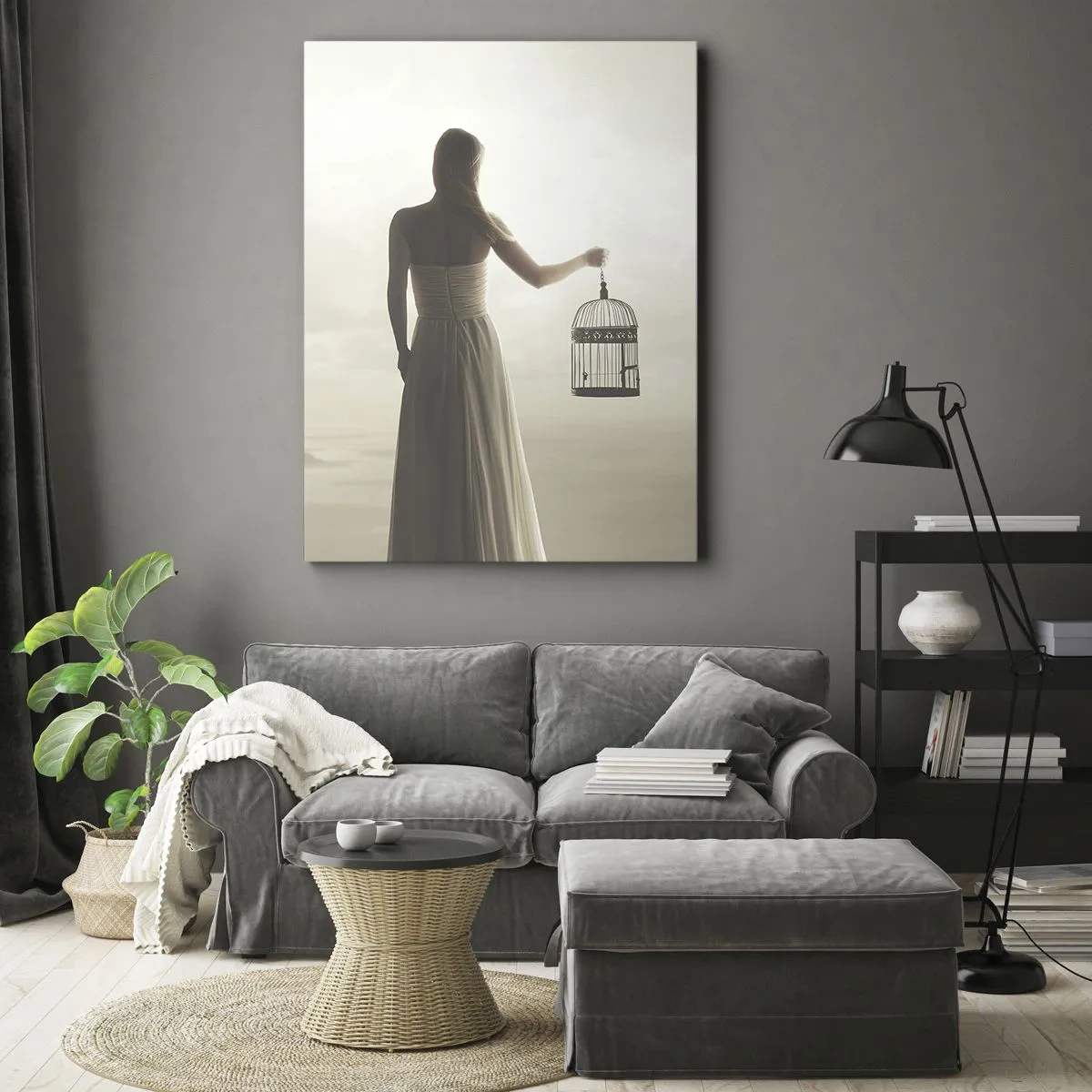 Canvastavla - Bild på duk - Var fri - 50x70 cm