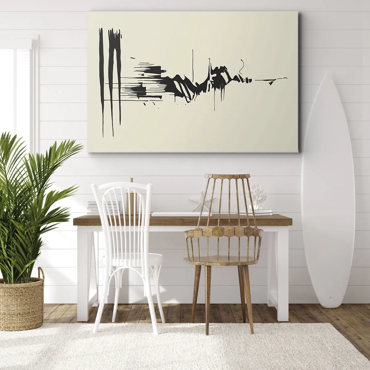 Canvastavla - Bild på duk - Skyndsam abstraktion - 120x80 cm