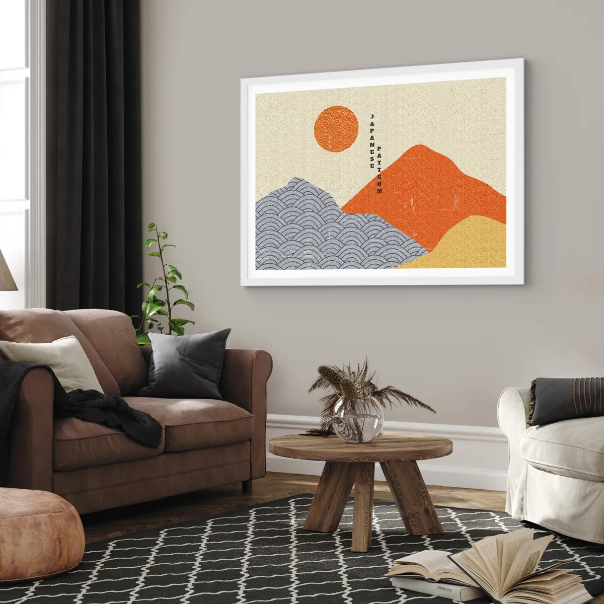 Affisch i vit ram - I den japanska andan - 100x70 cm