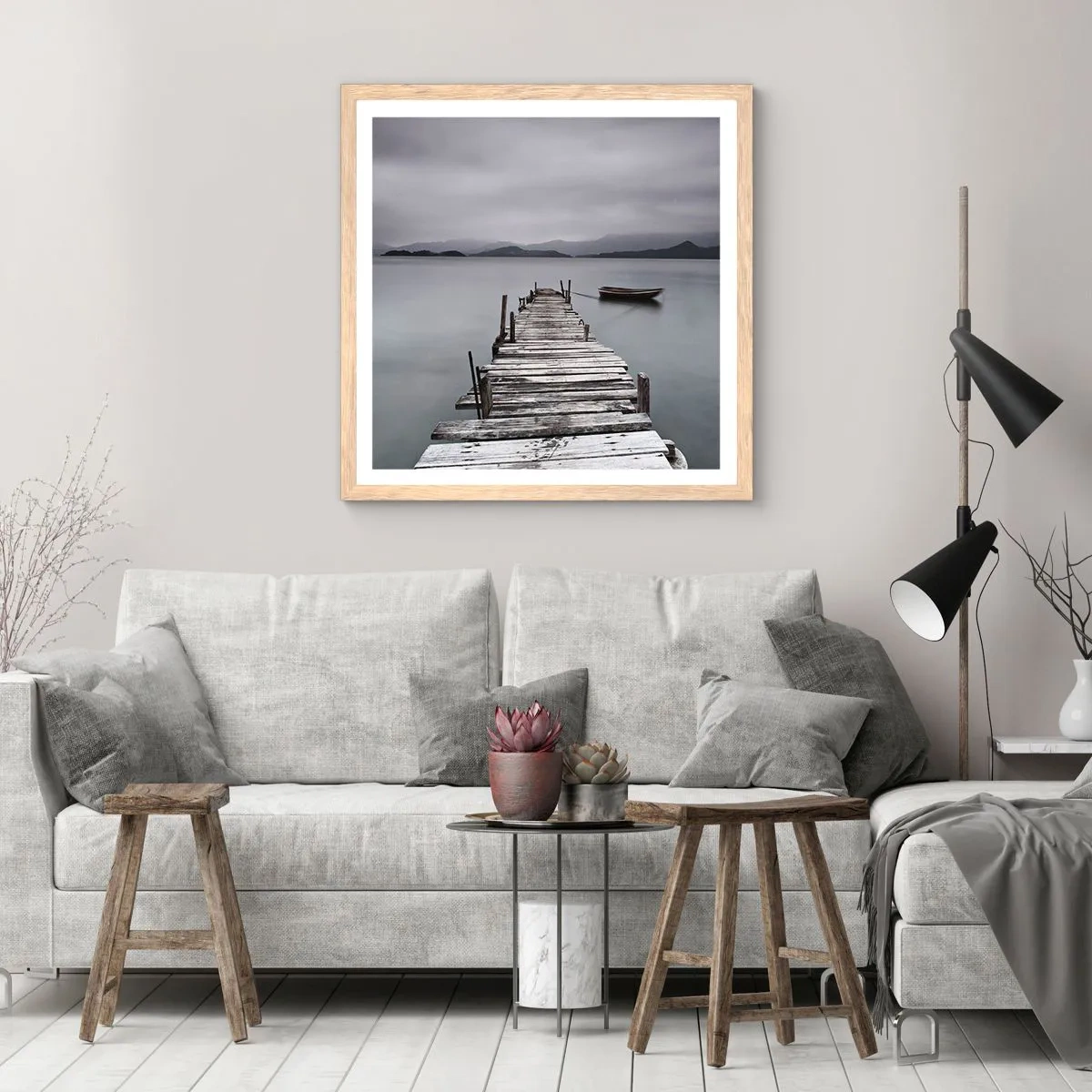 Affisch i ram av ljusek - Imorgon kan du ge dig iväg - 40x40 cm