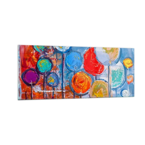Glastavla - Bild på glas - Slickepinnar - 100x40 cm