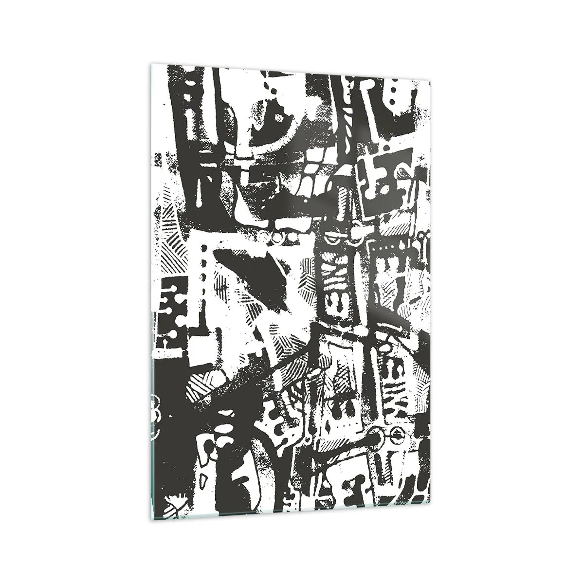 Glastavla - Bild på glas - Ordning eller kaos? - 70x100 cm