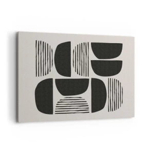 Canvastavla - Bild på duk - Arrangemang med halvor - 100x70 cm