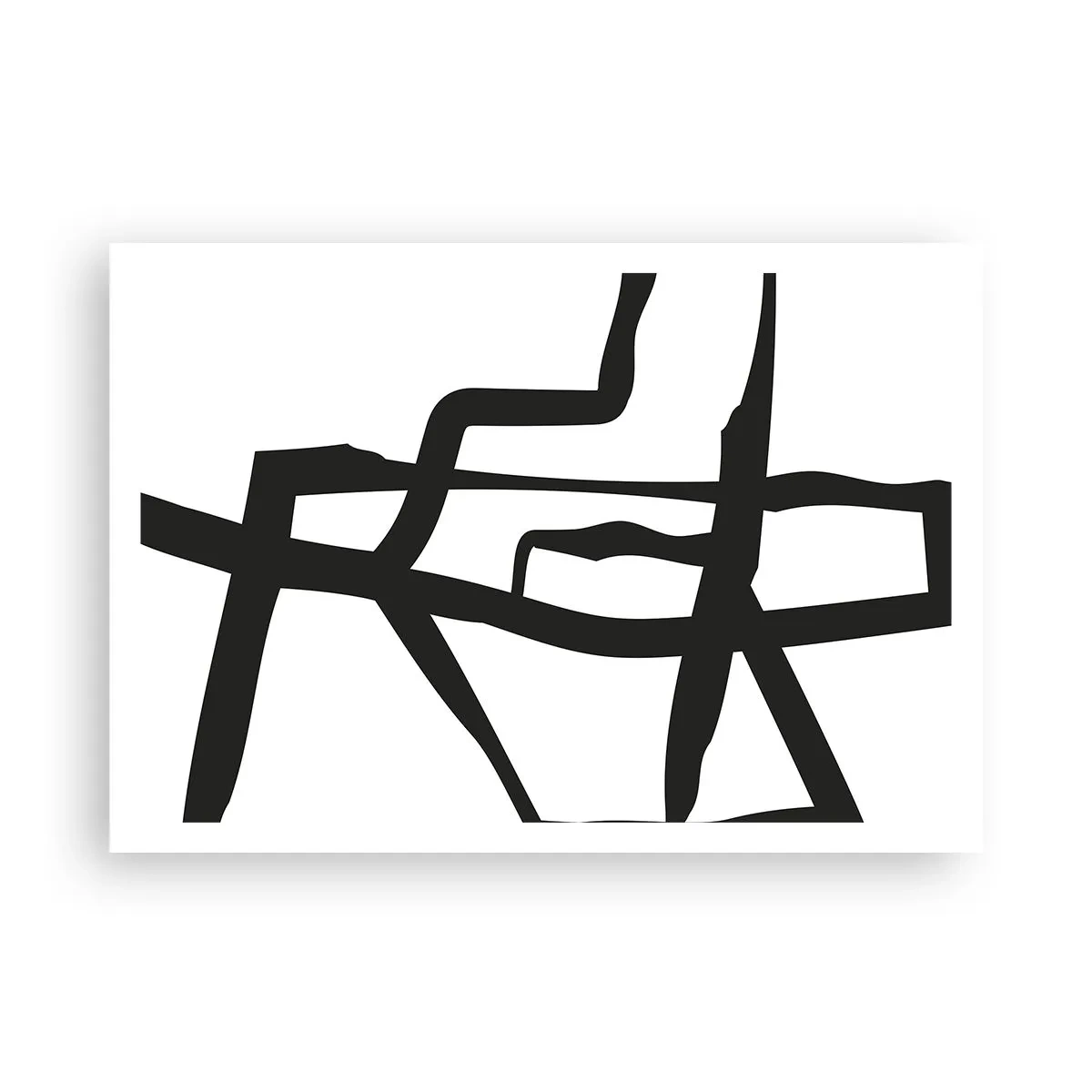 Affisch - Svartvit konstruktion - 100x70 cm