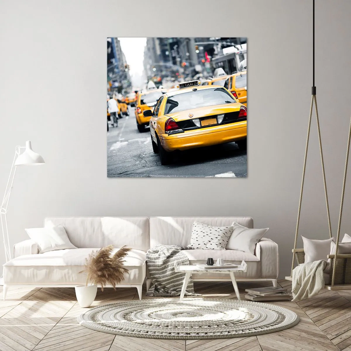 Canvastavla - Bild på duk - Endast i denna stad - 70x70 cm