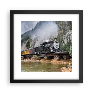 Affisch i svart ram - Vart ska du? Vart? - 30x30 cm