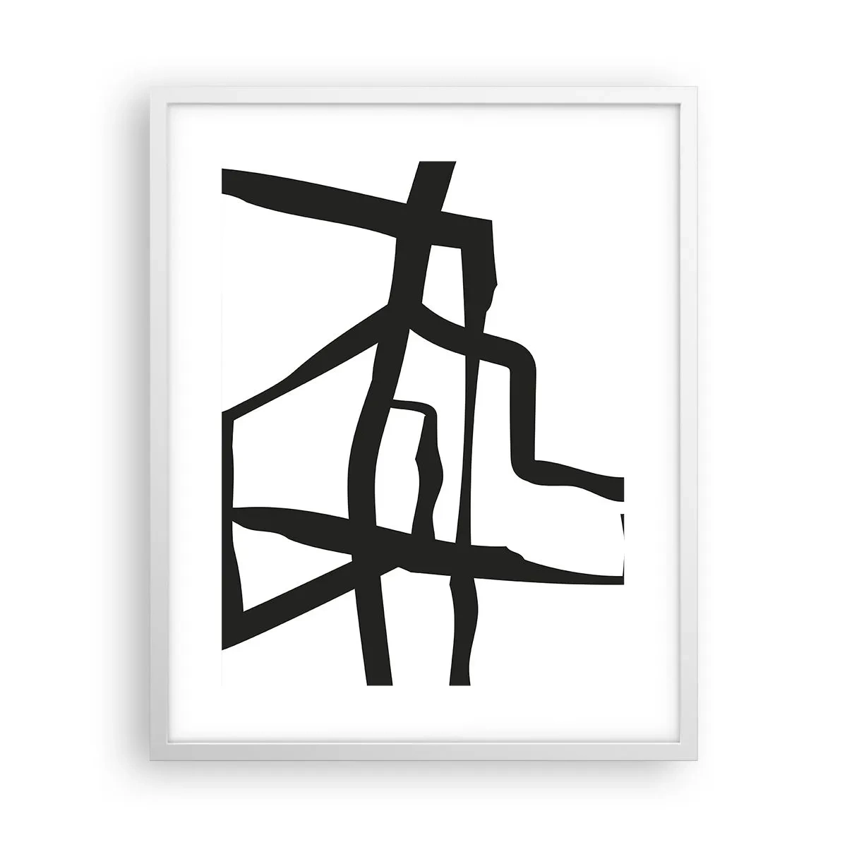 Affisch i vit ram - Svartvit konstruktion - 40x50 cm
