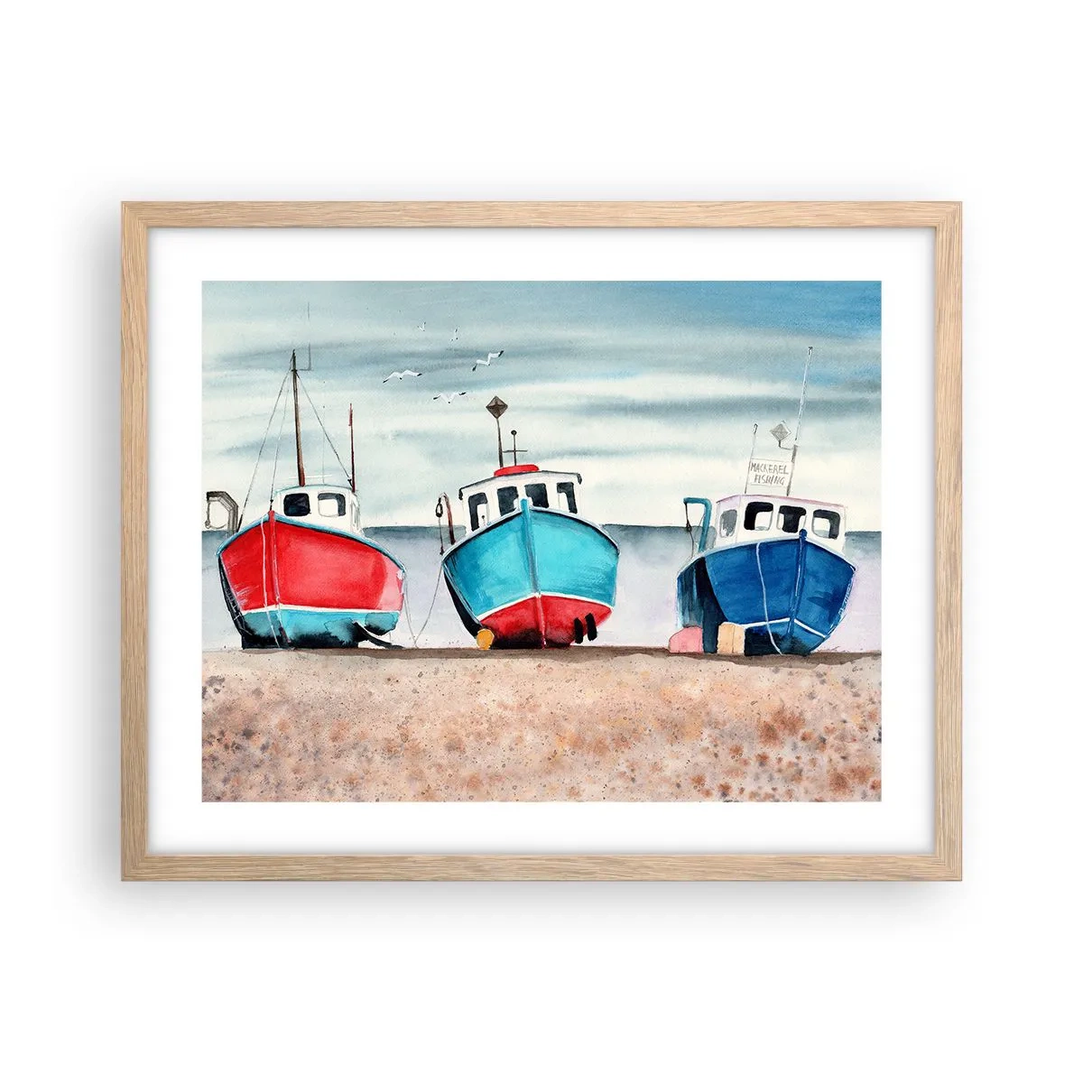 Affisch i ram av ljusek - Redo för fångst - 50x40 cm