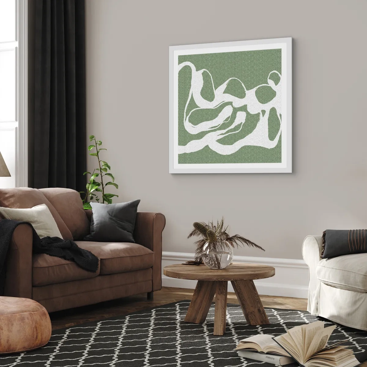 Affisch i vit ram - Rymdens kallelse - 40x40 cm