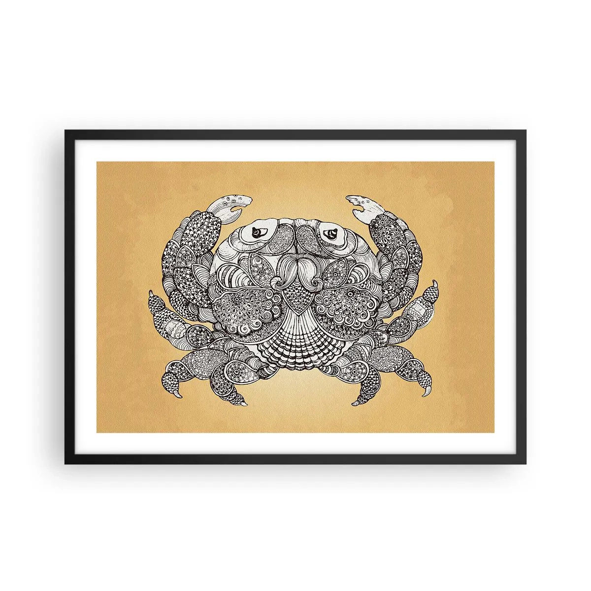 Affisch i svart ram - Herr Krabba berättar - 70x50 cm