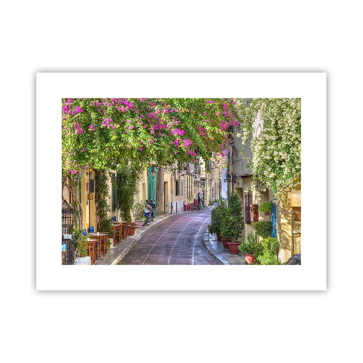 Affisch - Blommande gata - 40x30 cm