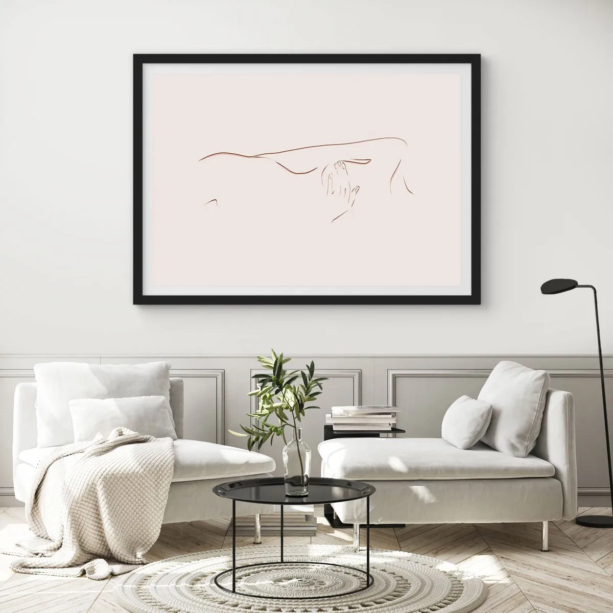 Affisch i svart ram - Begärans form - 70x50 cm