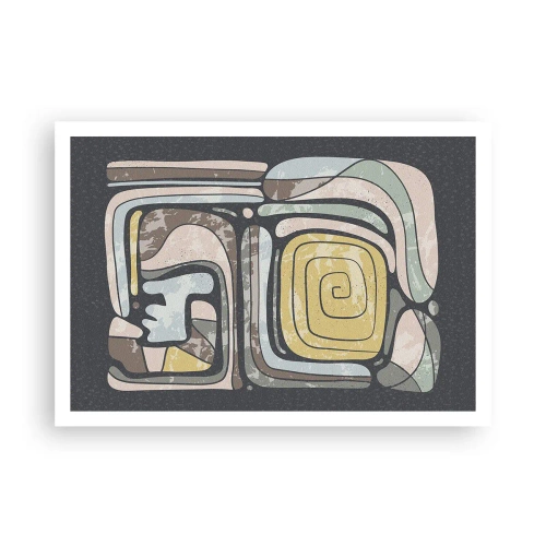 Affisch - Abstraktion i en förcolumbiansk anda - 100x70 cm