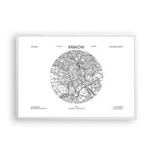 Affisch i vit ram - Krakóws anatomi - 100x70 cm