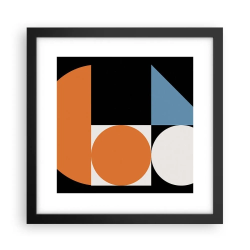 Affisch i svart ram - Geometriska figurer - 30x30 cm