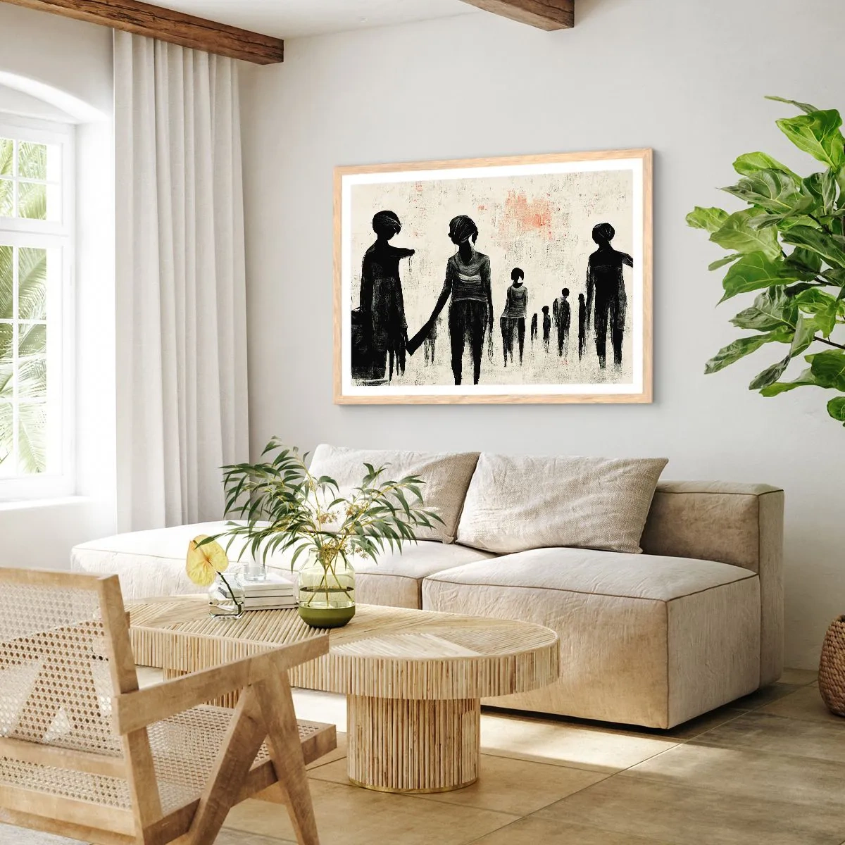 Affisch i ram av ljusek - Mot ensamhet - 100x70 cm