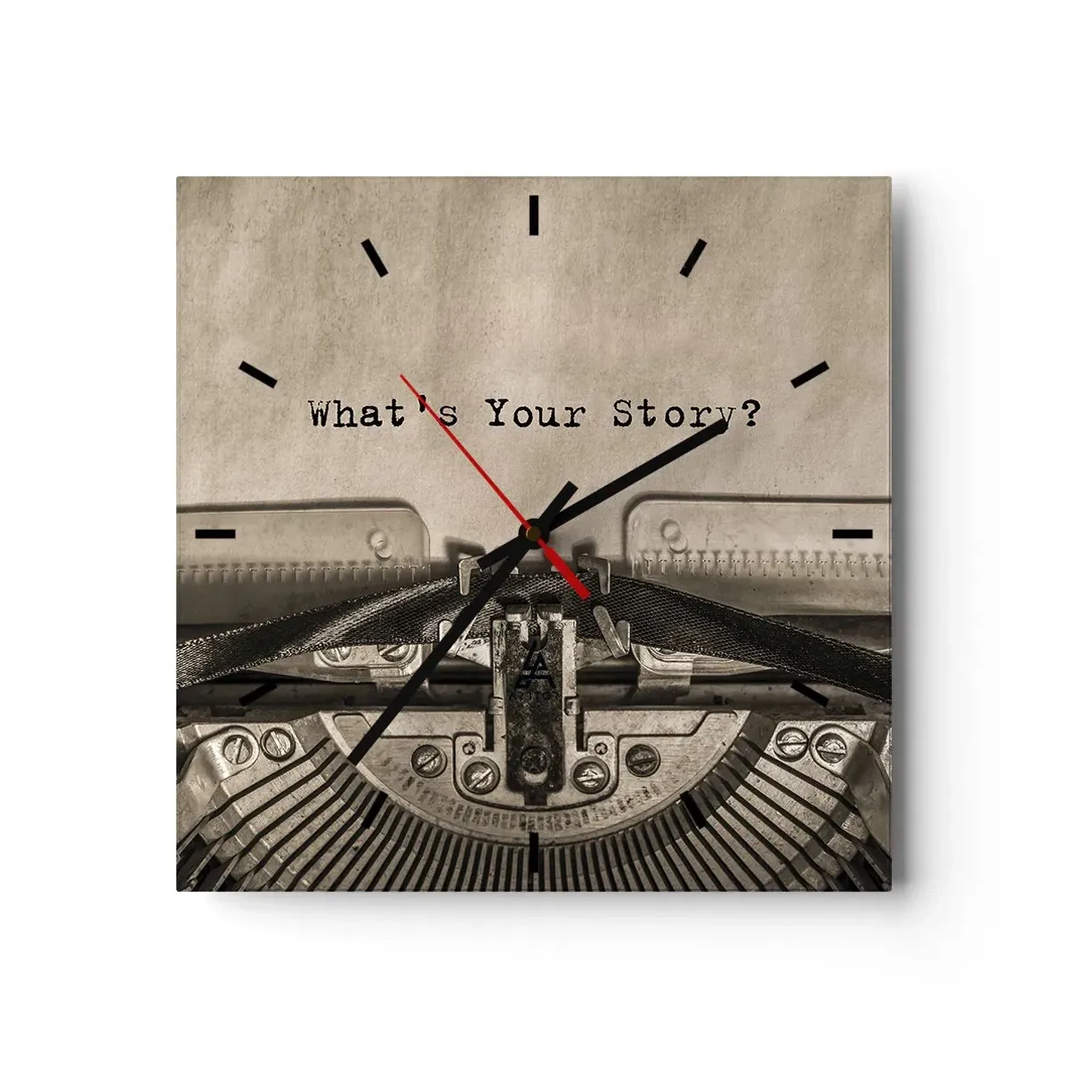 Väggklocka - Klocka på glas - Svara mig - 30x30 cm