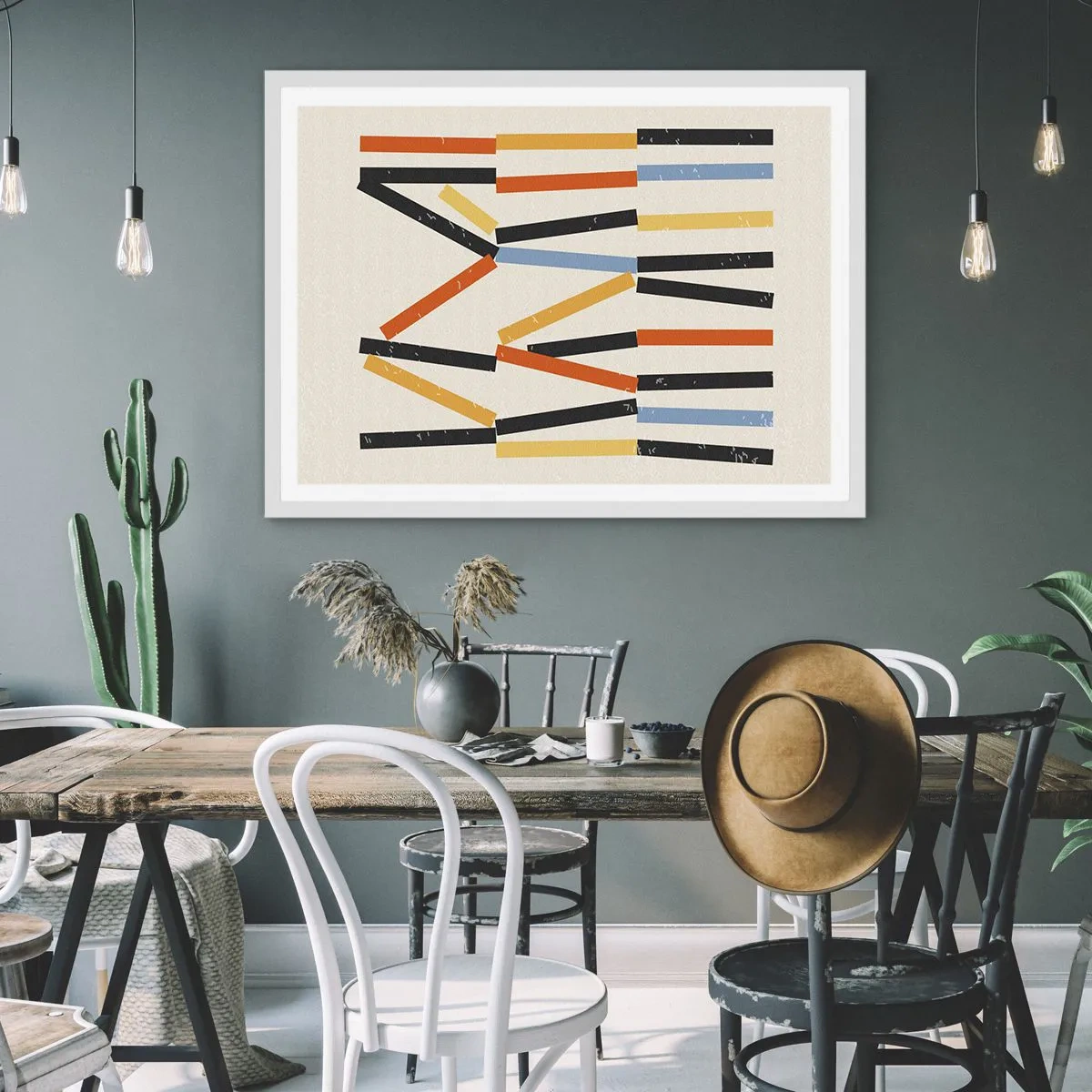 Affisch i vit ram - Horisontell komposition - 70x50 cm