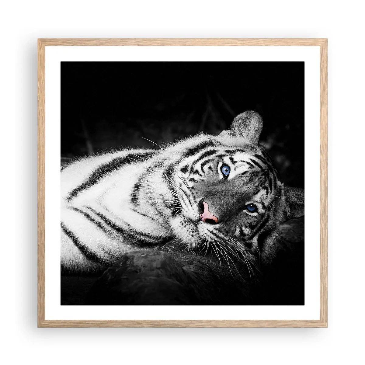Affisch i ram av ljusek - Vildhet och lugn - 60x60 cm