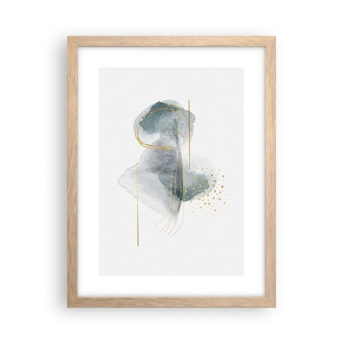 Affisch i ram av ljusek - Om gråhetens och guldets förhållanden - 30x40 cm