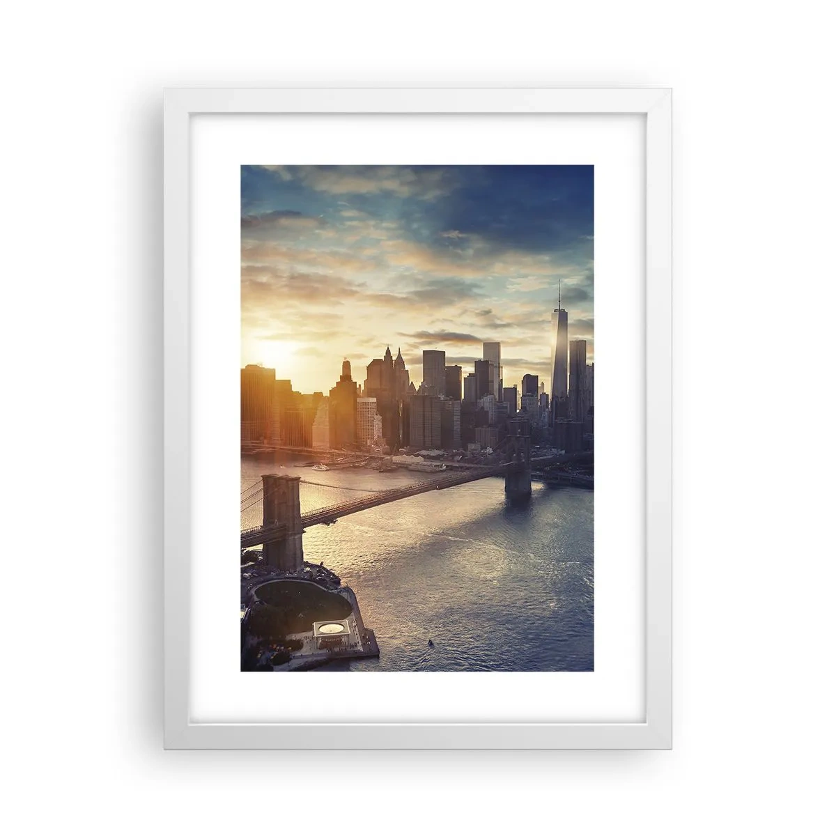 Affisch i vit ram - Västkulturens monument - 30x40 cm