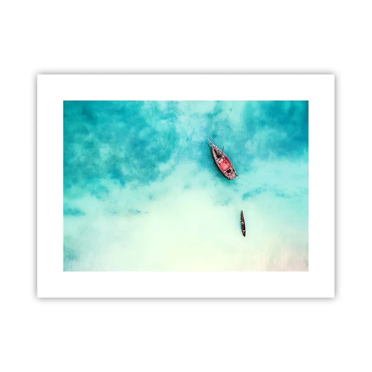 Affisch - Högvatten på stranden i Zanzibar… - 40x30 cm