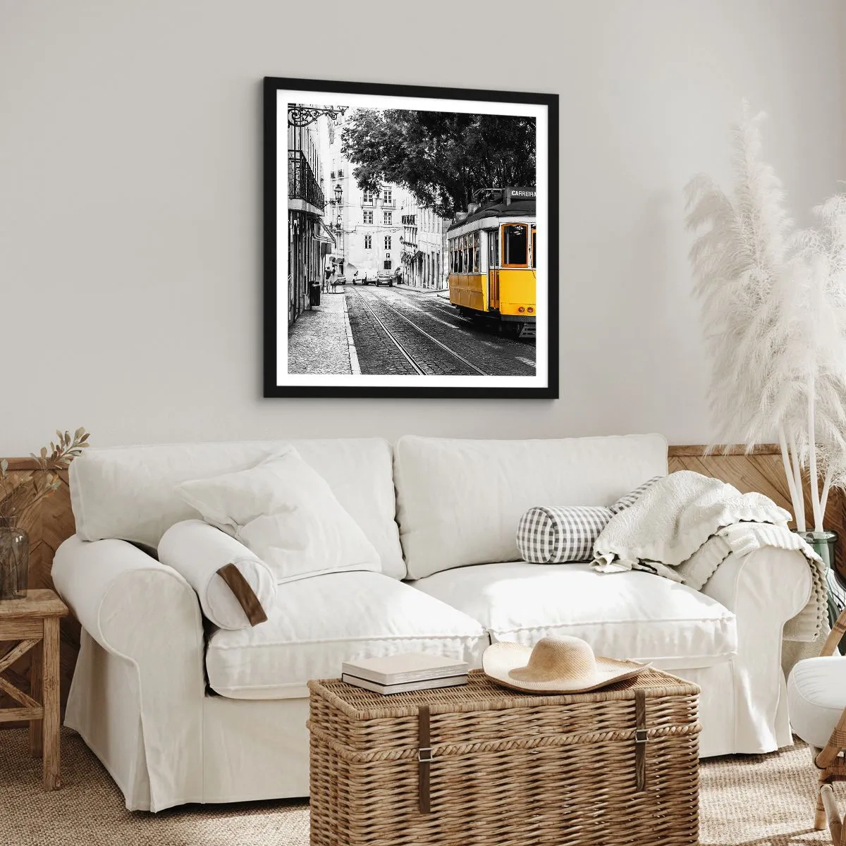 Affisch i svart ram - Och en fado i bakgrunden - 40x40 cm