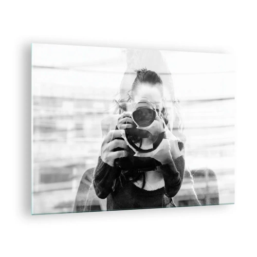 Glastavla - Bild på glas - Skaparen och hans material - 70x50cm - Skapare och material - Modern väggdekoration för vardagsrum och sovrum ARTTOR