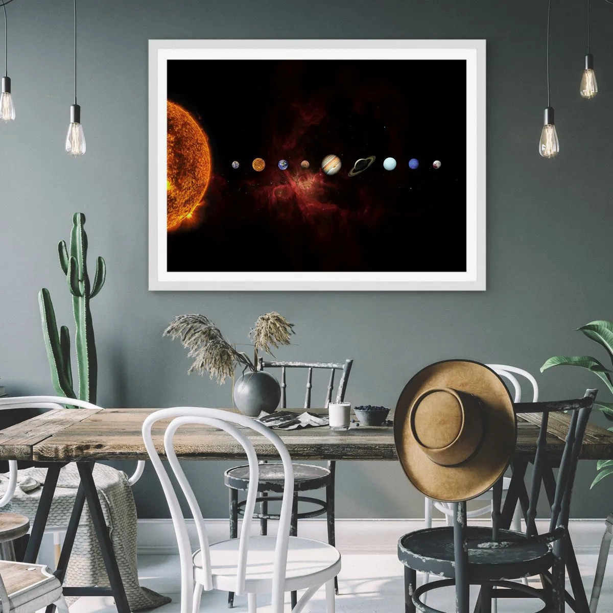 Affisch i vit ram - Vårt grannskap - 91x61 cm