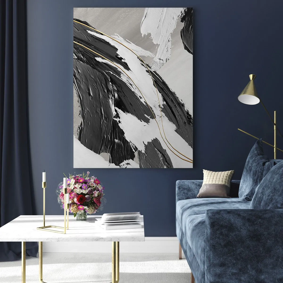 Glastavla - Bild på glas - Storslagen abstraktion - 50x70 cm