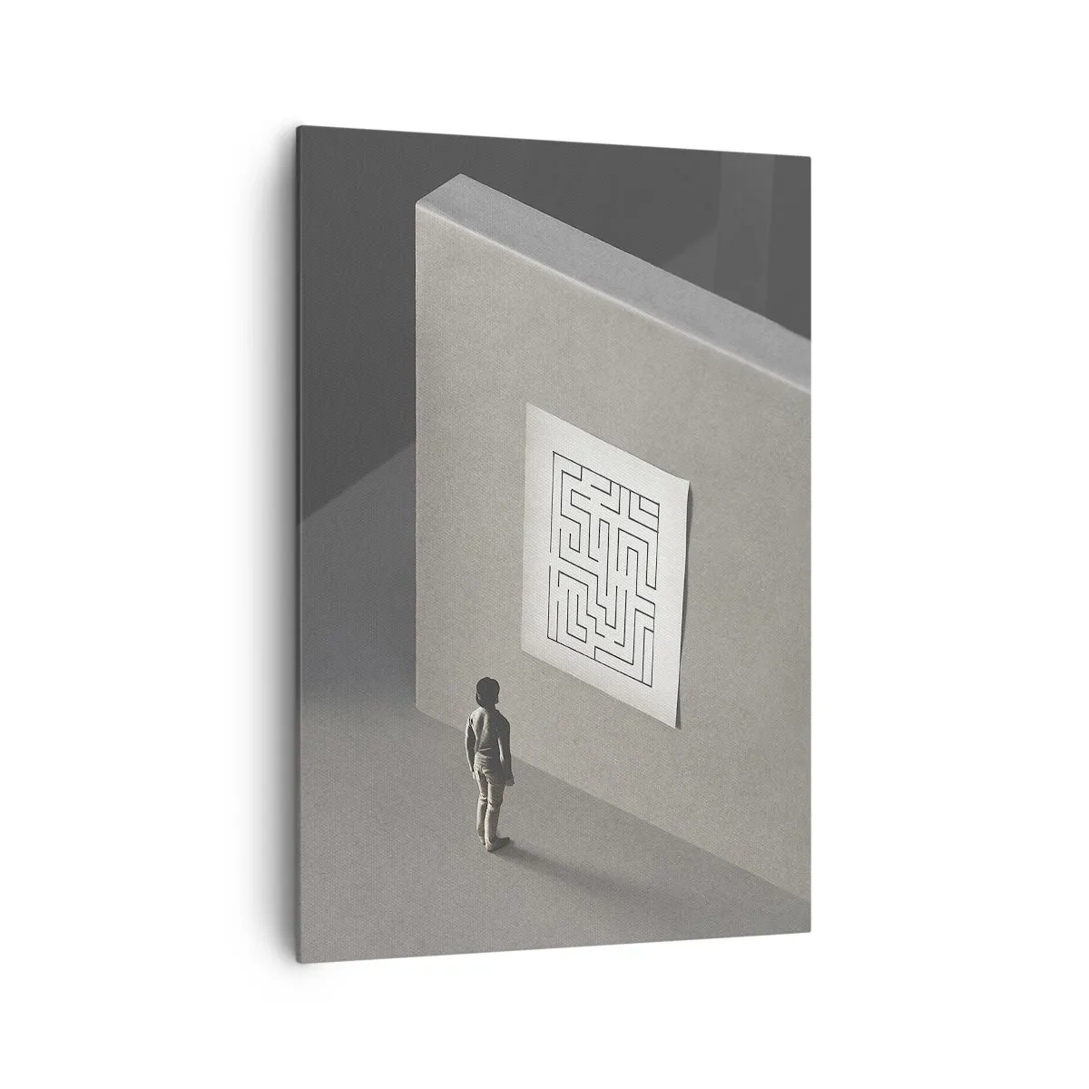 Canvastavla - Bild på duk - Men var är jag? - 70x100 cm