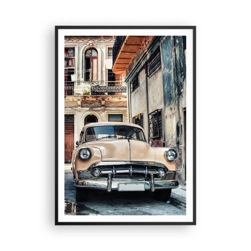 Affisch i svart ram - Siesta i Havana - 70x100 cm