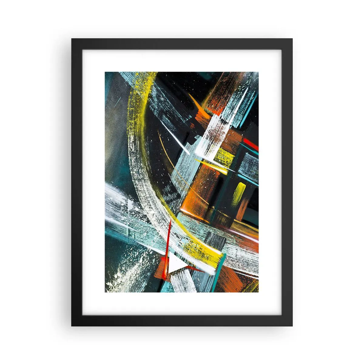 Affisch i svart ram - Rörelsens energi - 30x40 cm