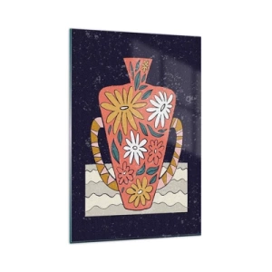 Glastavla - Bild på glas - Målad kanna - 80x120 cm