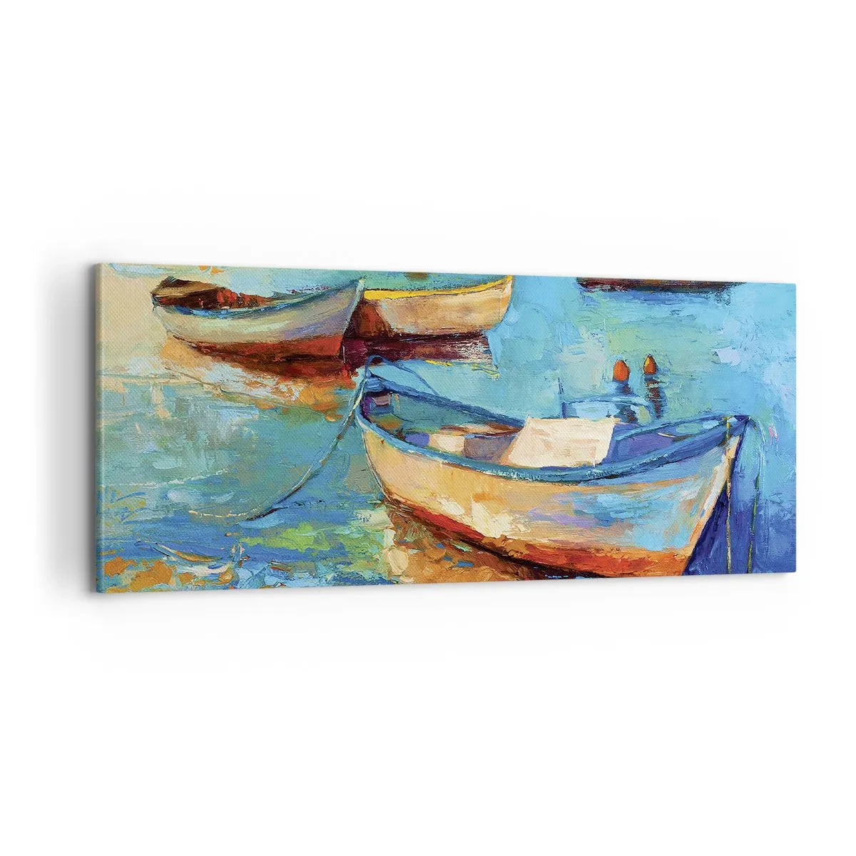 Canvastavla - Bild på duk - I en sydlig vik - 100x40 cm