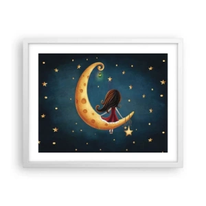 Affisch i vit ram - En gång i tiden... - 50x40 cm