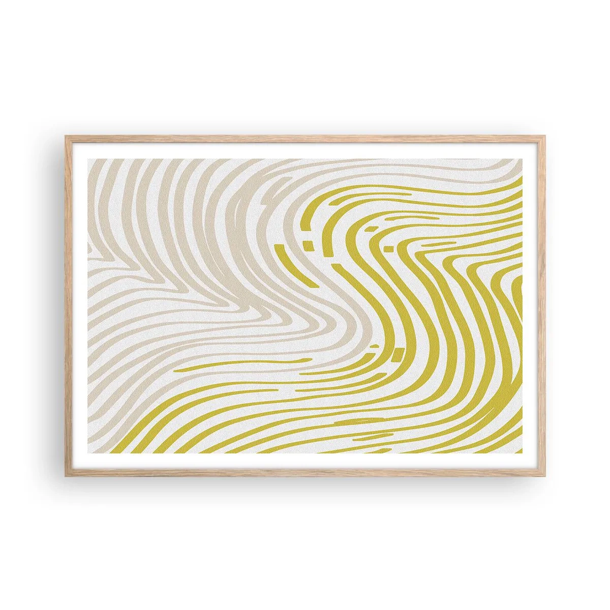 Affisch i ram av ljusek - Komposition med en mjuk böjning - 100x70 cm