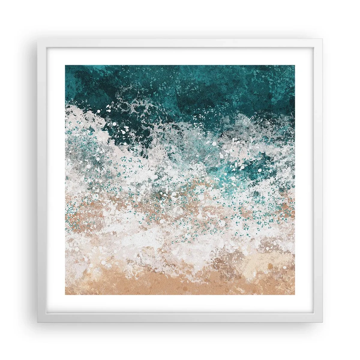 Affisch i vit ram - Berättelser från havet - 50x50 cm