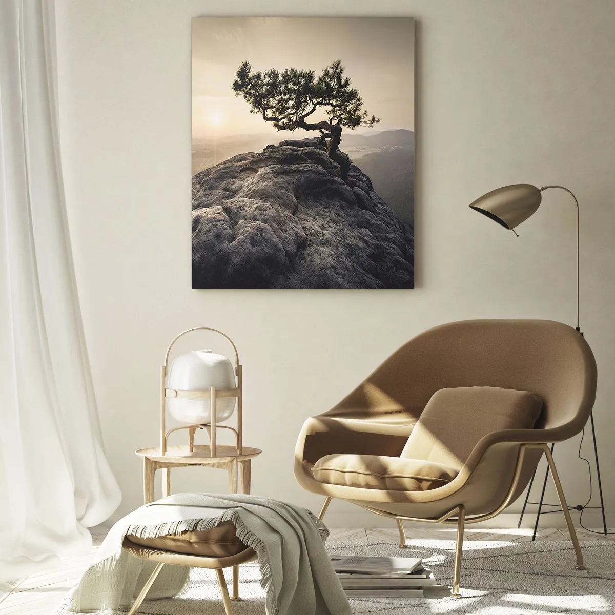 Glastavla - Bild på glas - Livet vinner alltid - 50x70 cm