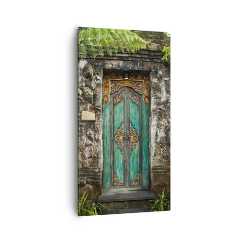 Canvastavla - Bild på duk - Dörren till exotiska världen - 55x100 cm