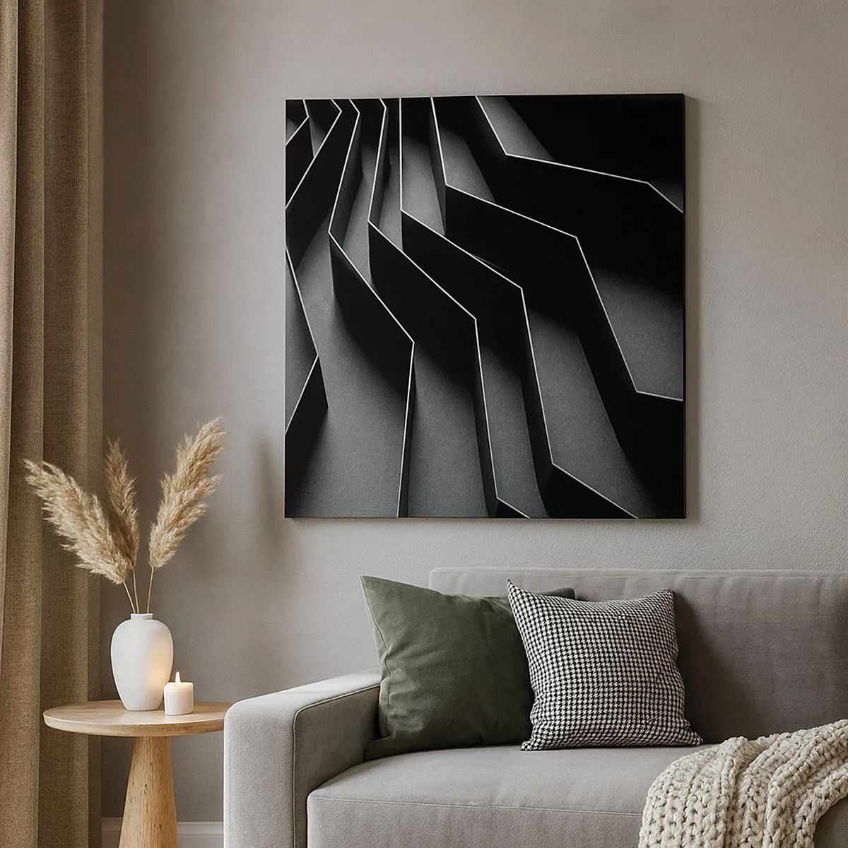 Canvastavla - Bild på duk - Rumslig ordning - 30x30 cm