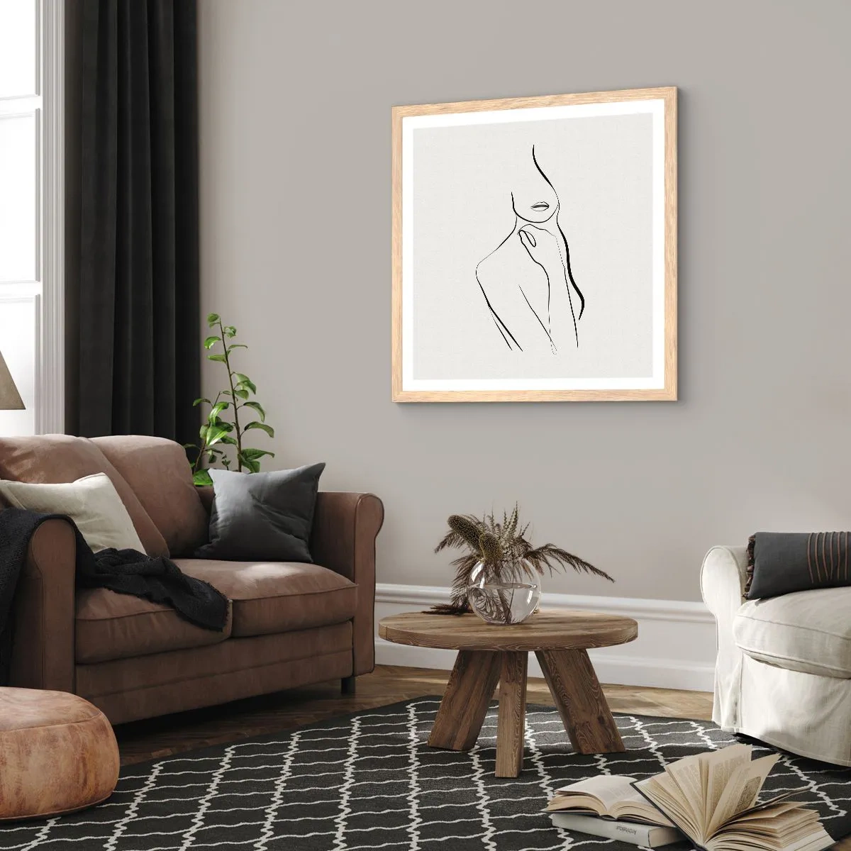 Affisch i ram av ljusek - Melankolins våg - 30x30 cm