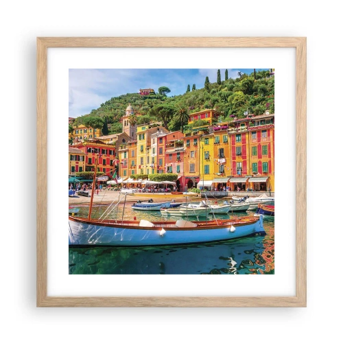 Affisch i ram av ljusek - Italiensk förmiddag - 40x40 cm