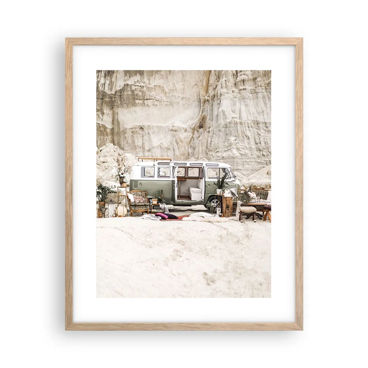 Affisch i ram av ljusek - Dags att börja resan - 40x50 cm